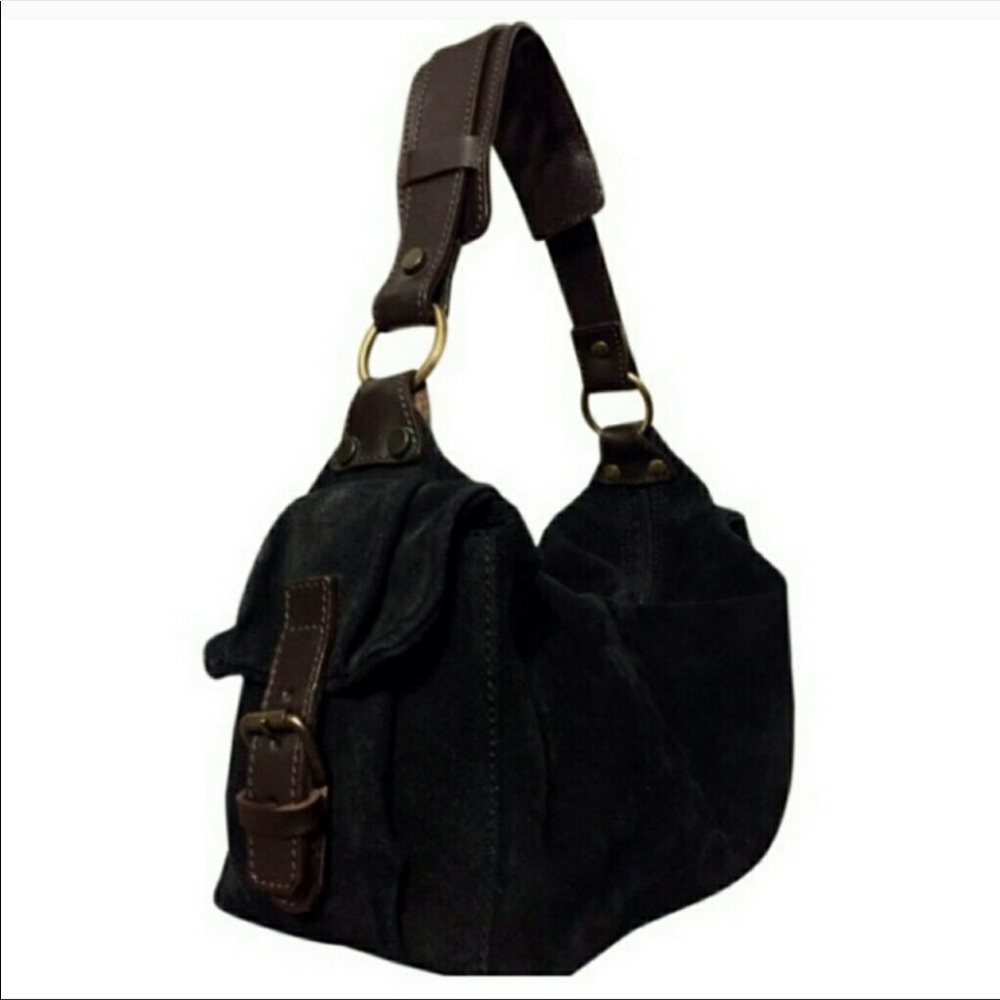 Sundance Black Suede Bag, Beautiful and butter soft. Small outer pocket.